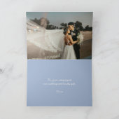 Zeeschelpen waterverf blauw binnen foto dank u kaart (Binnen)