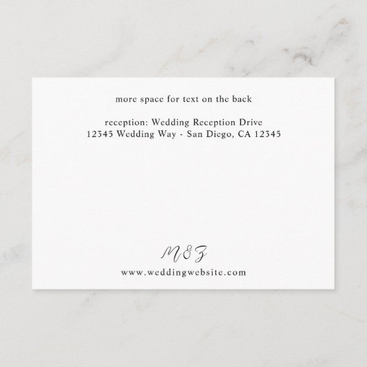 Zeeschelpen & Witte Bloemen Details Klein Informatiekaartje (Achterkant)