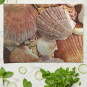 Zeeschelpen Zanddollar Theedoek (Gevouwen)