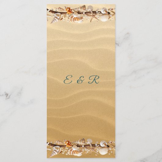 Zeeschelpen Zandzeesterren Driftwood Tropisch Menu (Achterkant)