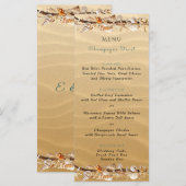 Zeeschelpen Zandzeesterren Driftwood Tropisch Menu (Voorkant / Achterkant)