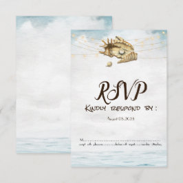 Zeeschelpen,Zee,Kerstverlichting Script Lights RSV Kaart