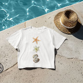 Zeeschelpen, zeehondengrafiek t-shirt
