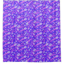 Zeeschelpen Zeeslagers Nautical Pattern Ultramarin