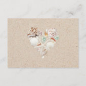 Zeeschelpen & Zeesterren op de Strand Bruiloft Ins Informatiekaartje (Achterkant)