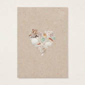 Zeeschelpen & Zeesterren op het strand Dank u Visitekaartje (Achterkant)