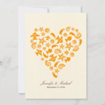 Zeeschelpen & Zeestervis Hart Zomer Strand Bruilof