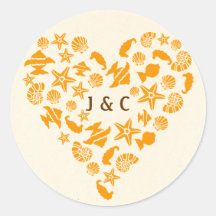 Zeeschelpen & Zeestervis Hart Zomer Strand Bruilof