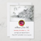 ZEESCHELPEN ZOETE ZESTIEN FEESTJE,Ruby Monogram Go Kaart (Achterkant)