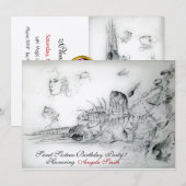 ZEESCHELPEN ZOETE ZESTIEN FEESTJE,Ruby Monogram Go Kaart (Voorkant / Achterkant)