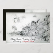 ZEESCHELPEN ZOETE ZESTIENDE VERJAARDAG PARTY,Ruby  Kaart (Voorkant / Achterkant)