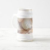 Zeeschelpen, zomerstrand Exotic Tropical Romantic Bierpul (Voorkant links)