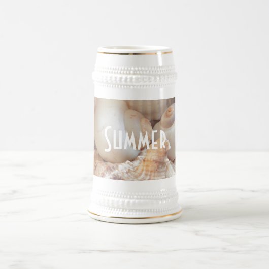 Zeeschelpen, zomerstrand Exotic Tropical Romantic Bierpul (Center)