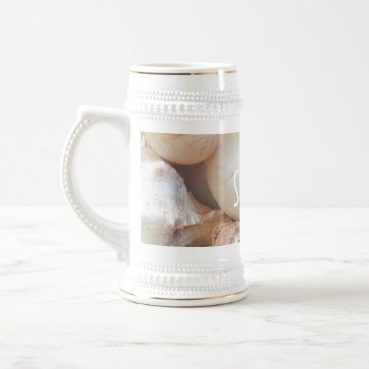 Zeeschelpen, zomerstrand Exotic Tropical Romantic Bierpul (Links)