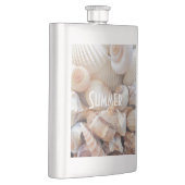 Zeeschelpen, zomerstrand Exotic Tropical Romantic Heupfles (Rechts)