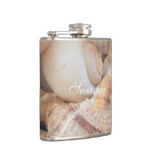 Zeeschelpen, zomerstrand Exotic Tropical Romantic Heupfles (Rechts)