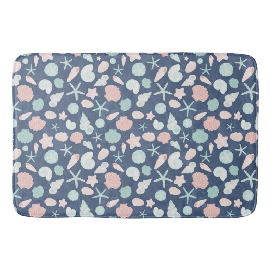 zeeschelpenpatroon badmat (Voorkant)