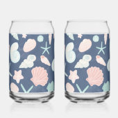 zeeschelpenpatroon blikvorm glas (Voorkant)