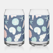 zeeschelpenpatroon blikvorm glas (Links)