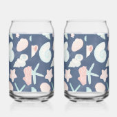 zeeschelpenpatroon blikvorm glas (Rechts)