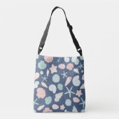 zeeschelpenpatroon crossbody tas (Achterkant)