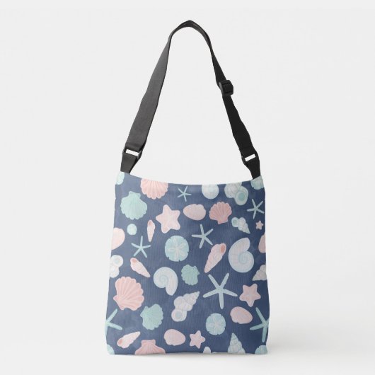 zeeschelpenpatroon crossbody tas (Voorkant)