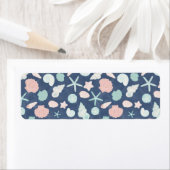 zeeschelpenpatroon etiket (Insitu)