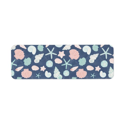 zeeschelpenpatroon etiket (Voorkant)