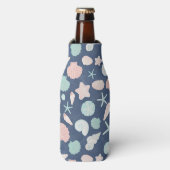 zeeschelpenpatroon flesjeskoeler (Fles Voorkant)
