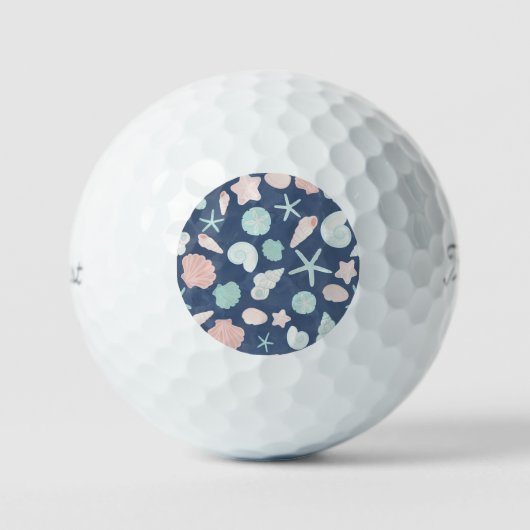 zeeschelpenpatroon golfballen (Voorkant)