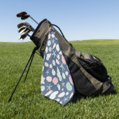 zeeschelpenpatroon golfhanddoek (Groen)