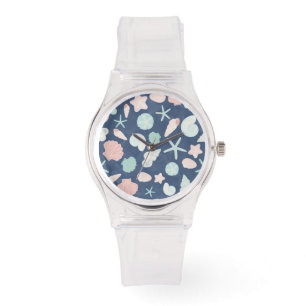 zeeschelpenpatroon horloge