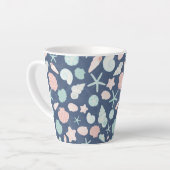 zeeschelpenpatroon latte mok (Linkerhoek)