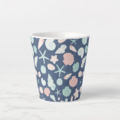 zeeschelpenpatroon latte mok (Voorkant)