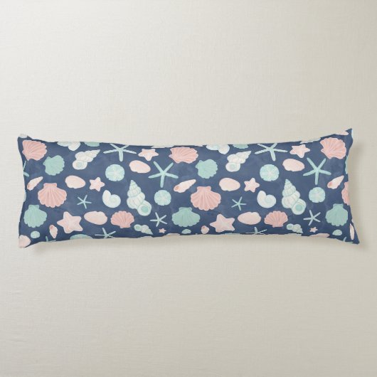 zeeschelpenpatroon lichaamskussen (Achterkant)