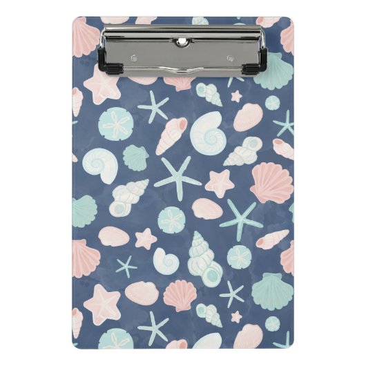 zeeschelpenpatroon mini klembord (Voorkant)