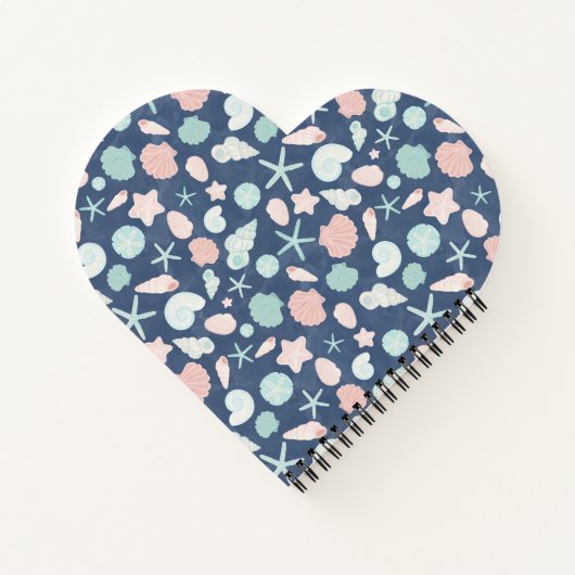 zeeschelpenpatroon notitieboek (Achterkant)