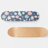 zeeschelpenpatroon persoonlijk skateboard (Horizontaal)