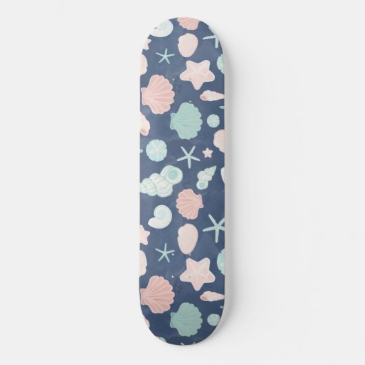 zeeschelpenpatroon persoonlijk skateboard (Voorkant)