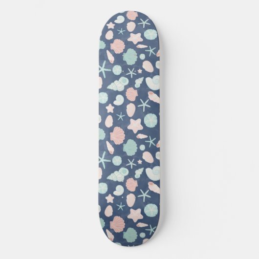 zeeschelpenpatroon persoonlijk skateboard (Voorkant)