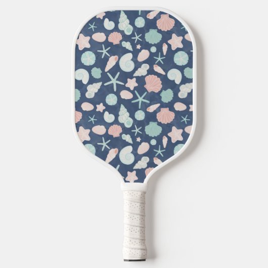 zeeschelpenpatroon pickleball paddle (Voorkant)
