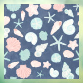 zeeschelpenpatroon raamsticker (Vel 3)