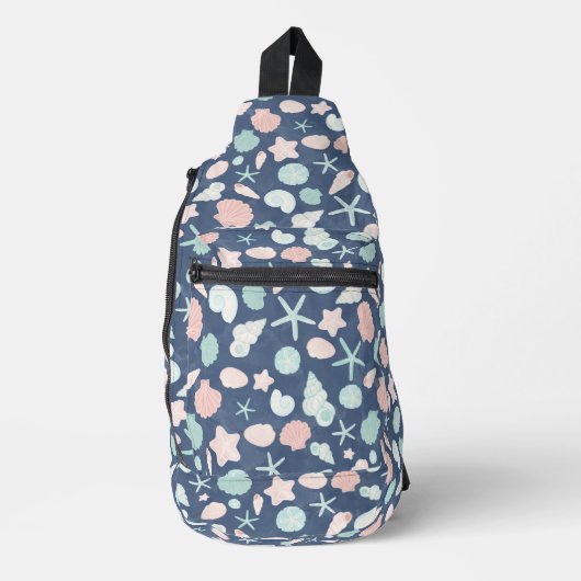 zeeschelpenpatroon sling bag (Voorkant)