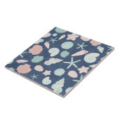 zeeschelpenpatroon tegeltje (Zijkant)