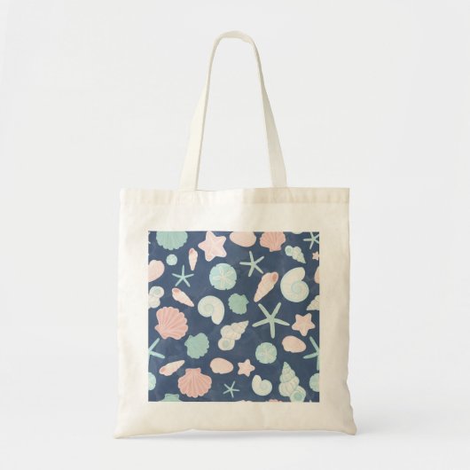 zeeschelpenpatroon tote bag (Voorkant)