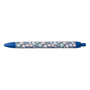 zeeschelpenpatroon zwarte inkt pen