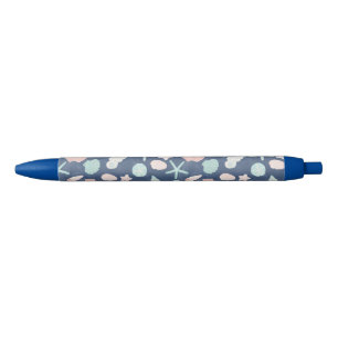 zeeschelpenpatroon zwarte inkt pen