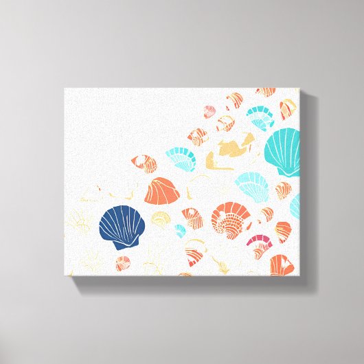 zeeschelpstrand canvas afdruk (Voorkant)