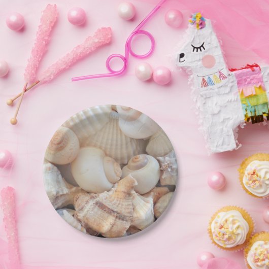 Zeeschelzucht, zomerstrand picknick, papieren Bord (Feest)