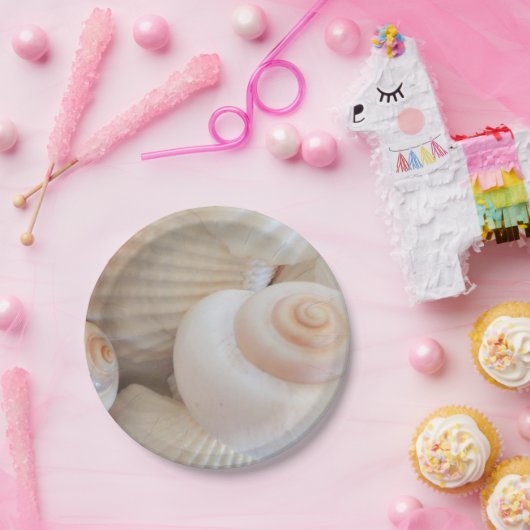 Zeeschelzucht, zomerstrand picknick, papieren Bord (Feest)